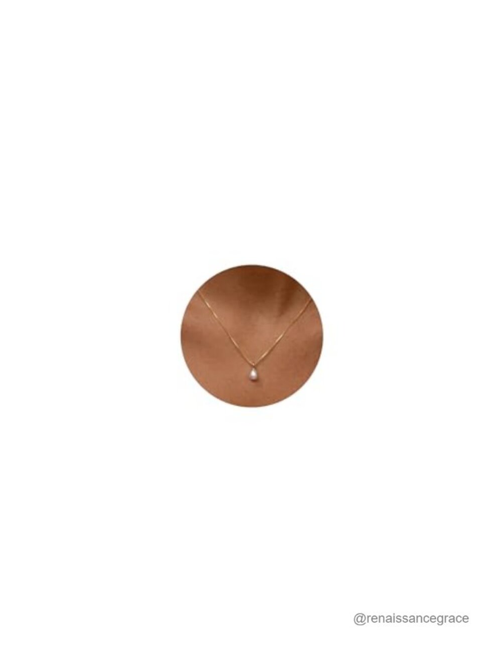 14K Gold Plated Freshwater Pearl Pendant Necklace for Women Dainty Bridal